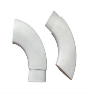 Imagem de Curva de aluminio branco para corrimao chata parede 1 par - VCB