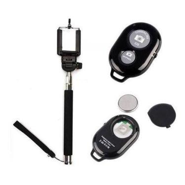 Imagem de Bastão Self Pau De Selfie Monopod Com Controle Bluetooth - Mrvendas