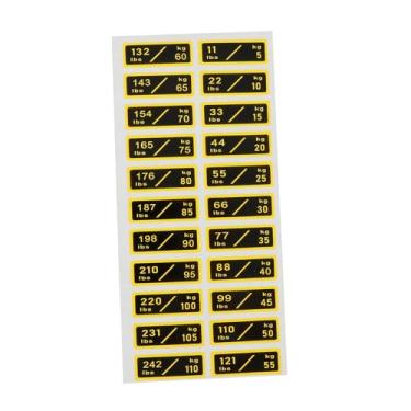 Imagem de Aymzbd Adesivos de Peso Etiquetas de Pilha de Peso 5-110 Kg Decalques de Classificação Adesivos de Número para Treinadores de Resistência Acessórios de Máqui