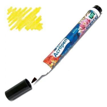 Imagem de Acrilpen Caneta para Tecido 505 Amarelo Ouro Acrilex