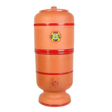 Imagem de Filtro De Barro São Pedro 6 Litros Tradicional - Center Art, Marrom, 1