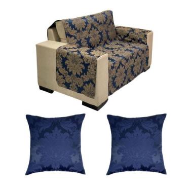 Imagem de Kit Capa Protetora de Sofá com Braços Jacquard e 2 Capas de Almofada -