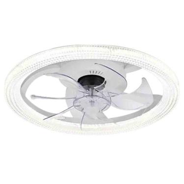 Imagem de Ventilador Lustre Lampada de Teto Luxo Grande Led Ajustavel Controle 3
