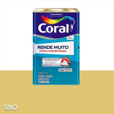 Imagem de Tinta Acrílica Coral Rende Muito Standard Fosco 16L, Sino