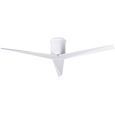 Imagem de Ventilador de teto Matthews EKH-WH Eliza 142 cm para ambientes externos e internos úmidos com controle remoto e controle de parede, 3 lâminas, branco brilhante