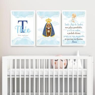 Imagem de 3 Quadros Infantil Ursinho Príncipe - FlorEllas, Aparecida 1