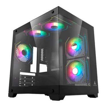 Imagem de Gabinete Gamer Acegeek Vacancy L375 | Mid-Tower | Lateral de Vidro | Preto | AG-VACANCY-L375-BK