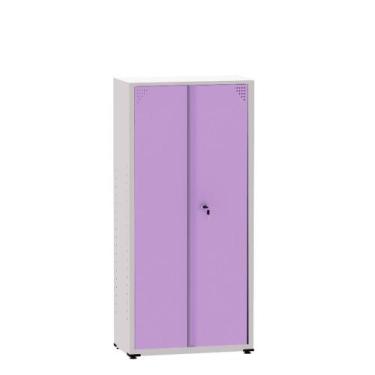 Imagem de Armário de Aço Montável Econômico Ap408sl Pandin 1,63 m Cinza e Lilás