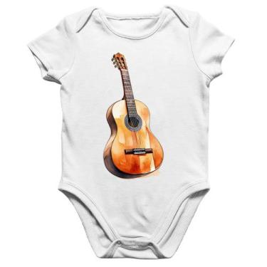 Imagem de Body Bebê Algodão Violão - Foca na Moda, Branco, M