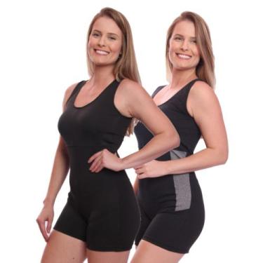 Imagem de Kit 2 Maiôs Natação Hidroginástica + 2 Toucas. - Brás e Cia, Preto, Ci