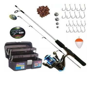 Imagem de Kit Equipamento De Pesca Completo Vara Molinete Maleta Pronto - Xingu/