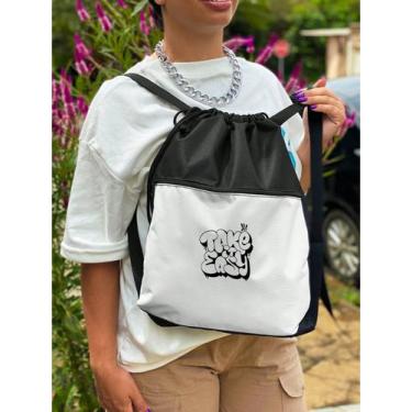 Imagem de Mochila Saco Nylon TAKE IT EASY Academia Esportiva Gym Bag Fitness Uni
