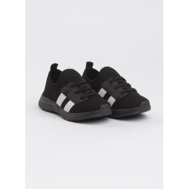 Imagem de Tênis Infantil Molekada Menino Preto Esportivo Listrado, 23