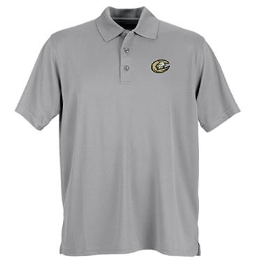 Imagem de Camisa polo masculina de malha com desempenho de beisebol Charlotte Knights Minor League 4GG, cinza