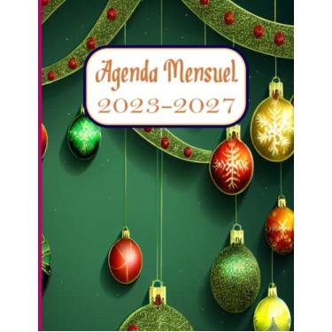 Imagem de Agenda Mensile 2023-2027: 60 Mesi Planner Annuale Calendario Mensile, Agenda Organizzatore e Appuntamento e Festività, Bella copertina di Natale.