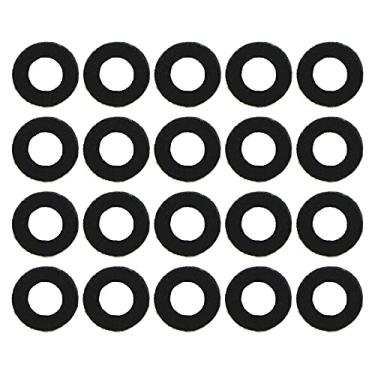 Imagem de 20 peças de arruelas de feltro de válvula de trompete Yootones almofadas de feltro para substituição de trompete acessório de instrumento musical (preto)