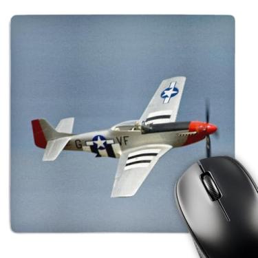 Imagem de 3dRose Mouse pad LLC 20 x 20 x 0,63 cm, P 51D Mustang Fighter Avião de Guerra Guerra Mundial Bernard Friel (mp_97103_1)