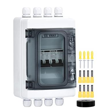 Imagem de DIHOOL Tampa da caixa do disjuntor DC, caixa de distribuição de energia elétrica de 40 ampères 1 em 1 saída, interruptor de desconexão solar fotovoltaico