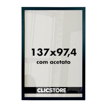 Imagem de Moldura Panorâmica 97,4x137,2 cm Quebra Cabeça Puzzle 4000 peças com Acetato Decoração Personalizada Parede Sala (Preto)