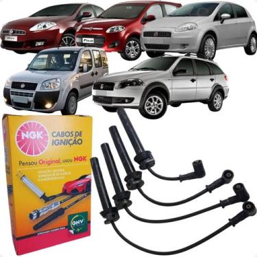 Imagem de Jogo Cabos de Velas Bravo Doblo Siena Idea Linea Palio Weekend Punto S