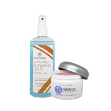 Imagem de Kit Gel Star Nail T3 Fibergel Pink e Sany Spray Preparador Cuccio - St