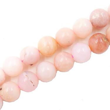 Imagem de Malahill Contas de pedra preciosa premium para fabricação de joias - 2 fios AAA Grade Rosa Opala 6 mm - Pedra Natural Preciosa Atacado