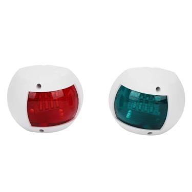 Imagem de PAR LED LUZ DE NAVEGAÇÃO DE BARCO IMPERMEÁVEL DC12V-24V 3W LÂMPADA DE SINALOR PORTA VERDE ESTIBORDO VERMELHO PARA IATE MARINHO (Branco)