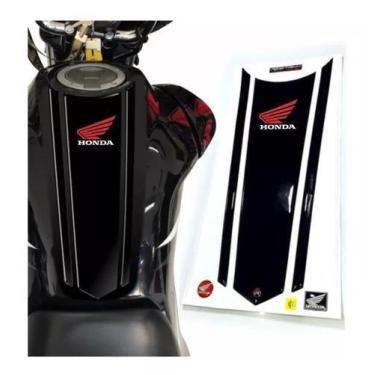Imagem de Adesivo Honda Gravata Faixa Resinada Preta - Resitank