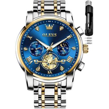 Imagem de Relógio OLEVS Blue Moon Phase - Relógio de Pulso Masculino para Negóci