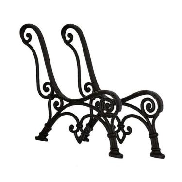 Imagem de Par Pé de Banco Praça de Jardim Paris em Ferro Fundido - FUNDIÇÃO SÃO 