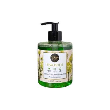 Imagem de Sabonete Líquido Glicerinado Poty Cosméticos 350 ml, Erva Doce