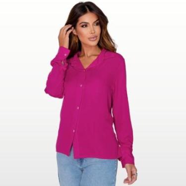 Imagem de Camisas Femininas Social Blusa Manga Longa Moda Feminina Lançamento-Feminino