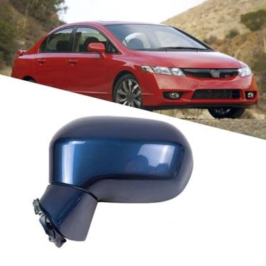 Imagem de Espelho lateral do motorista adequado para Honda Civic 2006 2007 2008 2009 2010 2011 Conjunto de espelho lateral para Honda Civic Acessórios Espelho retrovisor lateral de reposição para ajuste de