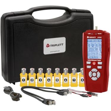 Imagem de Triplett LVPRO40 Cabo multifuncional de baixa tensão/testador de rede de 10 GB - CAT5E/6/6A/7 par trançado e cabos coaxiais