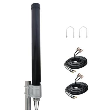 Imagem de Antena celular omni direcional 4G e 5G 4 x 4 MIMO Router para internet T Mobile Home, para roteador e gateways 4G/5G, T-Mobile, Verizon, Home Internet, com 2 cabos duplos de 10 metros SMA