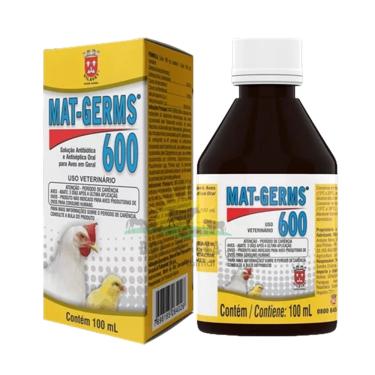 Imagem de Mat Germs 600 Antibiotico Antseptico 100ml Aves Galinhas