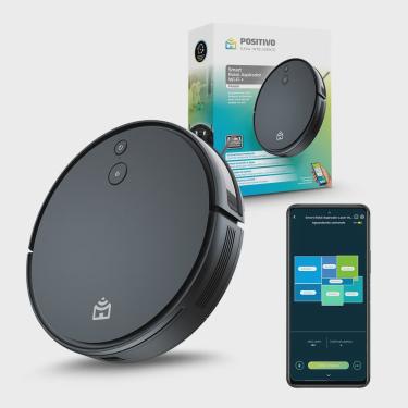 Imagem de Smart Robô Aspirador Wi-Fi PRA600 Positivo Casa Inteligente, Aspira, Passa Pano, Retorna à Base