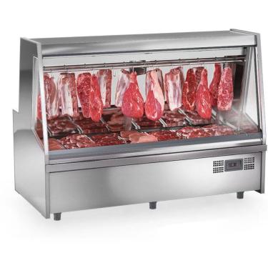 Imagem de Balcão Frigorífico Premium Turino Com Depósito Gatp200ad Gelopar Expositor De Carnes Inox 220v
