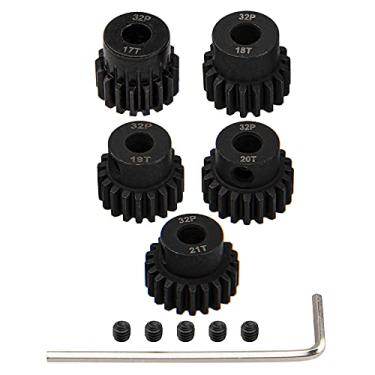 Imagem de Conjunto de engrenagem de pinhão ShareGoo Steel 32P 5mm 17T 18T 19T 20T 21T serve para eixo de 5 mm para HPI Kyosho Losi Axial Traxxas Tamiya 1/8 1/10 RC Carro Monster Truck Buggy