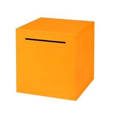 Imagem de Cargooy Cofrinho adulto seguro para adultos cofrinho deve quebrar para abrir cofrinho de aço inoxidável para dinheiro, adesivo DIY, cofre de metal inquebrável para todos (12 cm) (laranja)