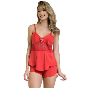 Imagem de Baby Doll Feminino Pijama Sem Bojo Linha Noite Microfibra - Dakota Lin