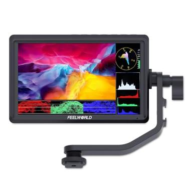 Imagem de FEELWORLD Câmera S55 15.2 cm DSLR Field Monitor Pequeno Full HD 1920x1080 IPS LUT Video Peaking Focus Assist com 4K HDMI 8.4V DC Entrada Saída Profissional Acessórios de Vídeo