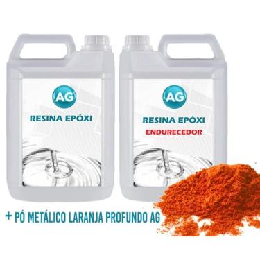 Imagem de Porcelanato Líquido Metálico Laranja Profundo Ag Por M - Resinas Ag