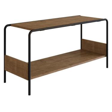 Imagem de Sapateira Banco Para Hall De Entrada Industrial 1 Prateleira Vermont-preto - Artesano