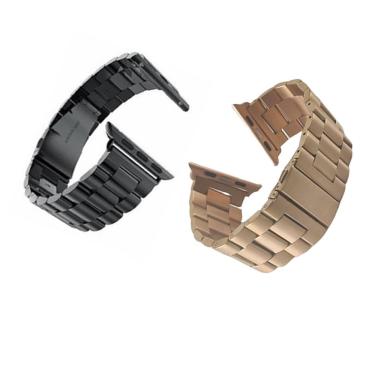 Imagem de Pulseira Aço Elo Kit 2 Unidades Smartwatch Smartband Relogio