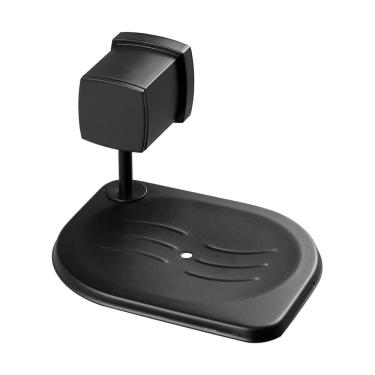 Imagem de Saboneteira De Parede Block 38 Meber Metais Preto Matte