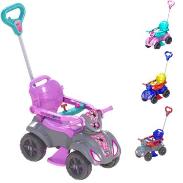 Imagem de Quadriciclo Triciclo Carrinho Infantil  Andador Empurrador Baby Criança