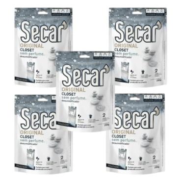 Imagem de Kit Com 5 Desumidificador Secar Closet Lavanda Kids Sem Perfume 250g Antimofo Com Aroma Suave Para Armários Roupas Ambientes Fechados (5, Sem perfume)