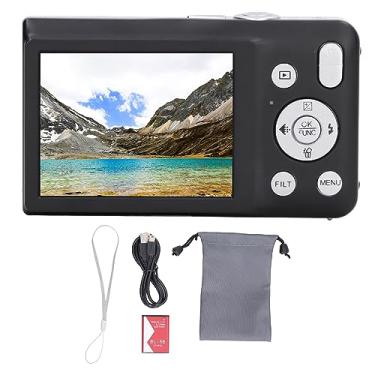 Imagem de Câmera digital GRCFUMO, câmera digital compacta, gravação de vídeo Filtros de beleza, câmera de vlogging de disparo de ponto compacto para registro de turnê (Black)