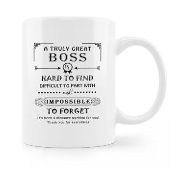 Imagem de uinwk Caneca Great Boss, xícara de café de cerâmica, presentes de agradecimento do líder chefe para homens e mulheres, presentes de humor de escritório, caneca de chá de café de cerâmica 325 ml